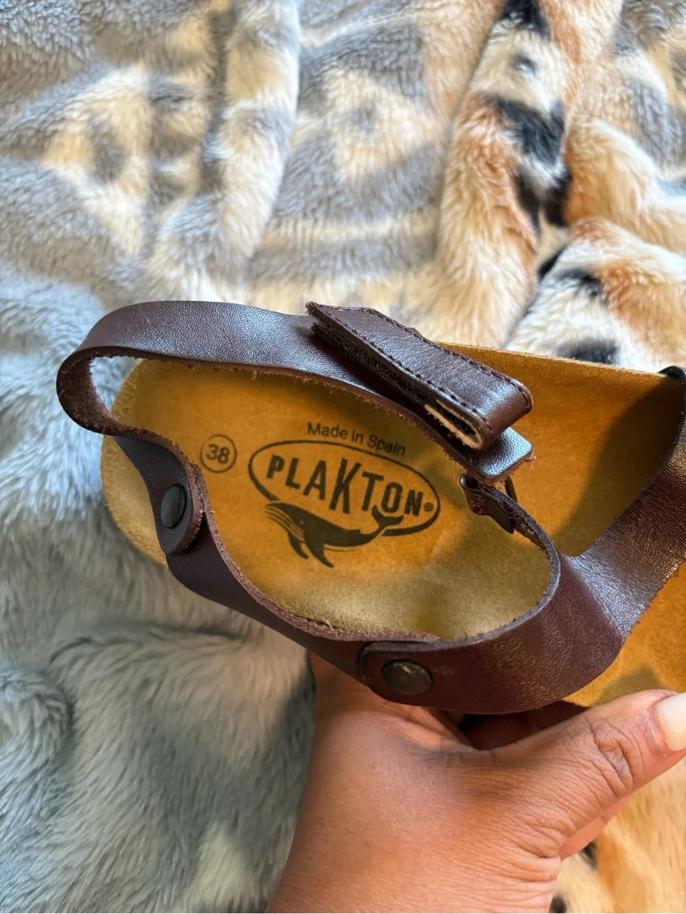 Brown Leather Slingback Sandals - Women